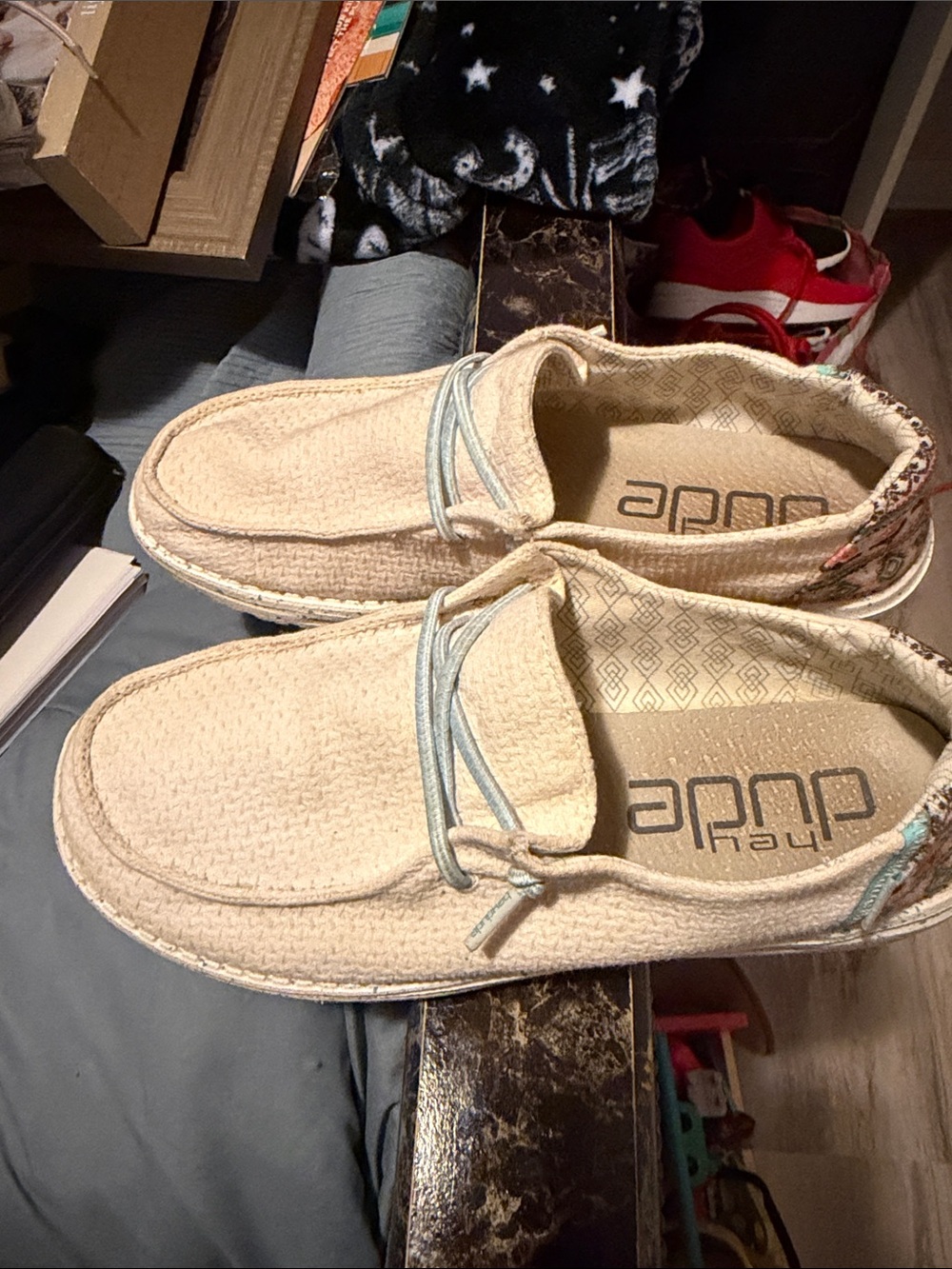 Hey Dude Light Beige Casual Slip-On Shoes